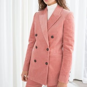 & other stories corduroy double breasted blazer 6